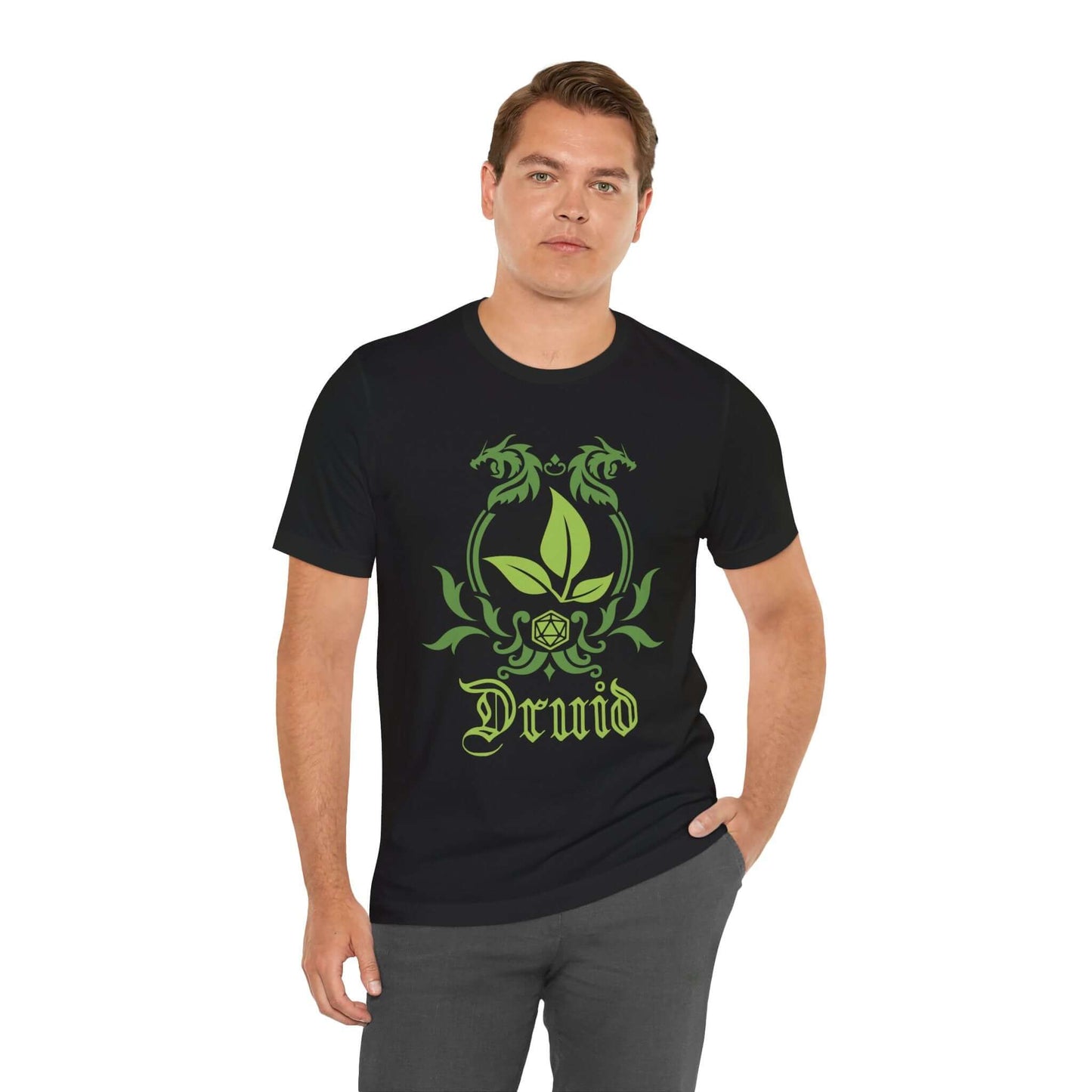 D&D Druid Class Emblem T-Shirt Color: Black Size: S