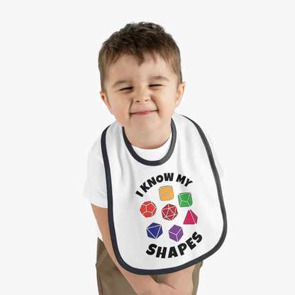 New DnD Baby Bib I know My Shapes Color: White/Black Size: One size