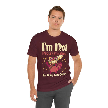 Funny DND Shirt - I'm Not Procrastinating I'm Doing Side Quests Color: Black Size: S