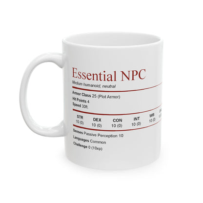 D&D Essential NPC Stat Block Mug
