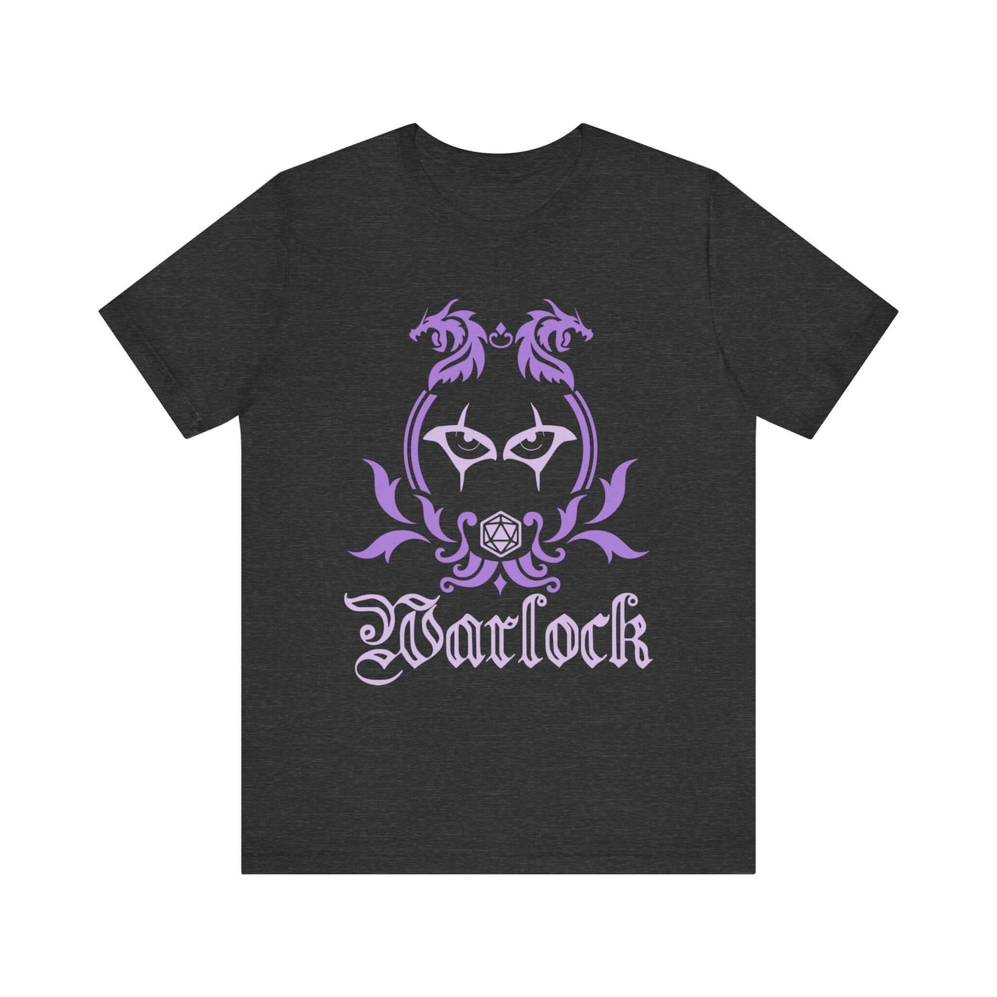 D&D Warlock Class Emblem T-Shirt Color: Dark Grey Heather Size: S