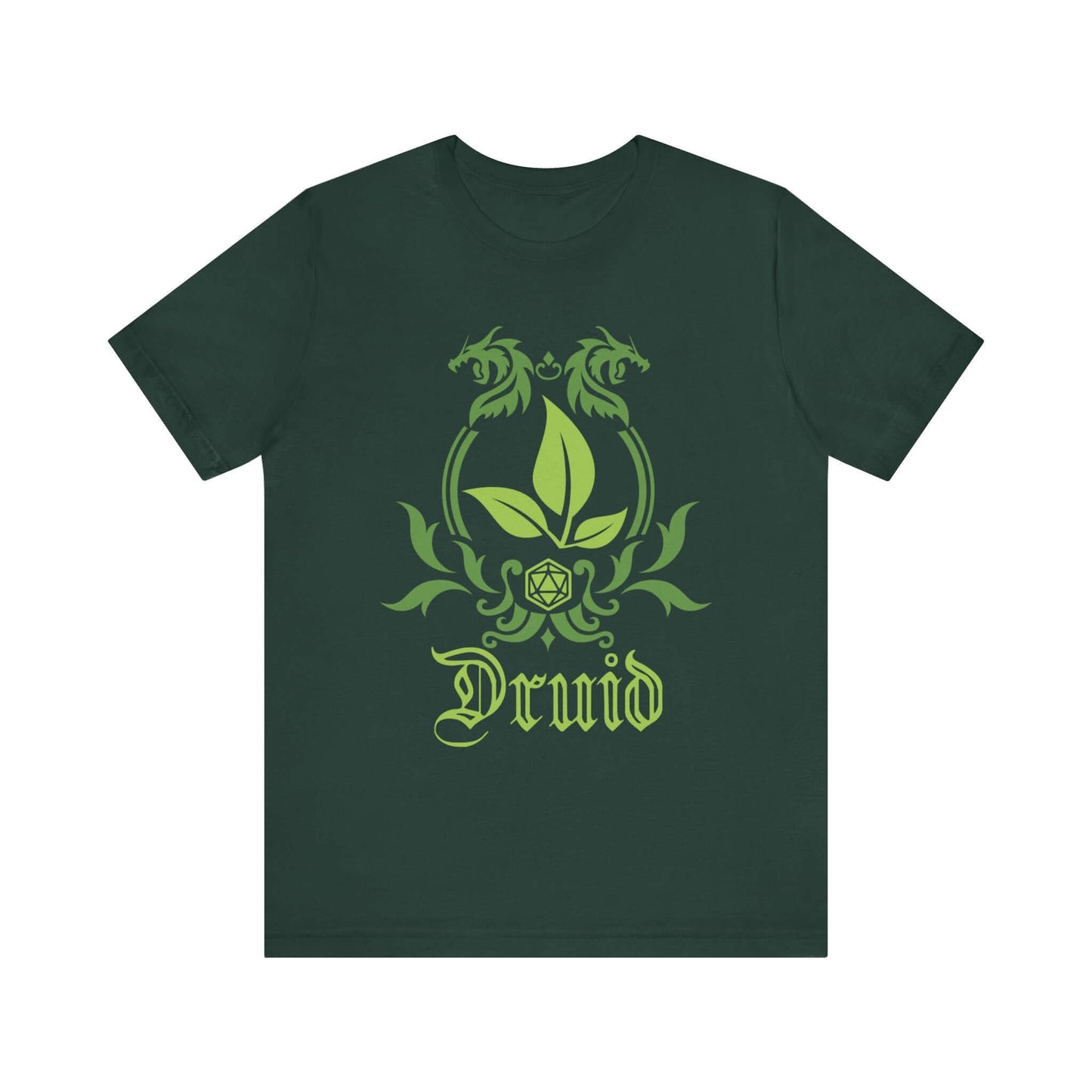 D&D Druid Class Emblem T-Shirt Color: Forest Size: S