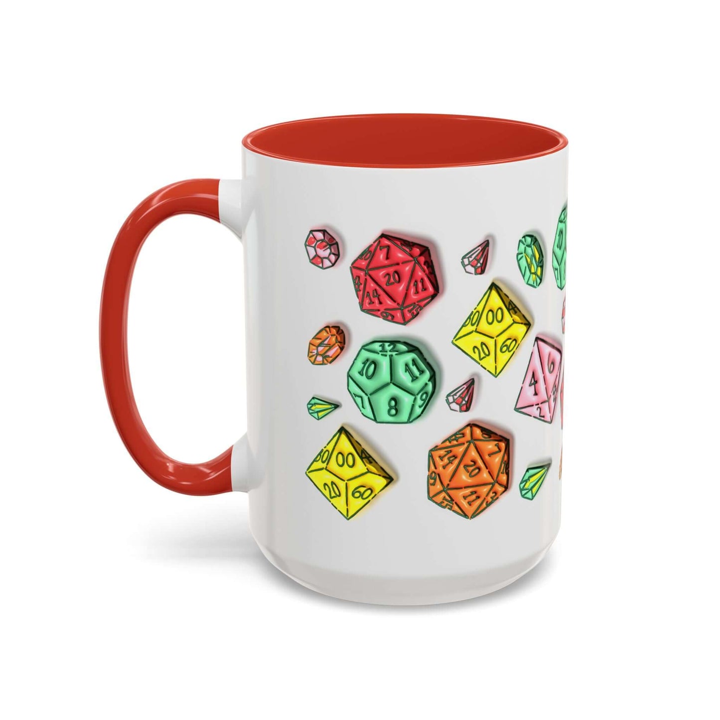 D&D Faux 3D Dice Mug Size: 15oz Color: Red