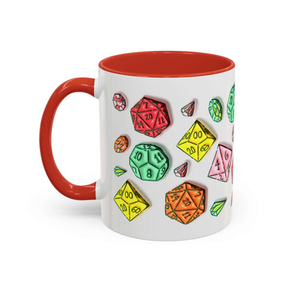 D&D Faux 3D Dice Mug Size: 11oz Color: Red