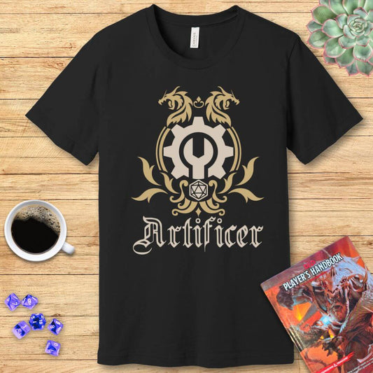 D&D Artificer Class Emblem T-Shirt Color: Black Size: S