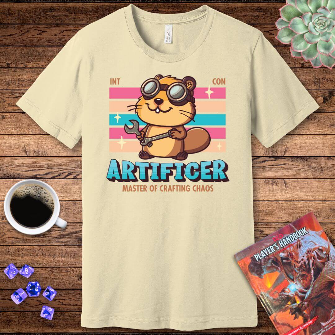 Kawaii D&D Artificer Class T-shirt Color: Baby Blue Size: S