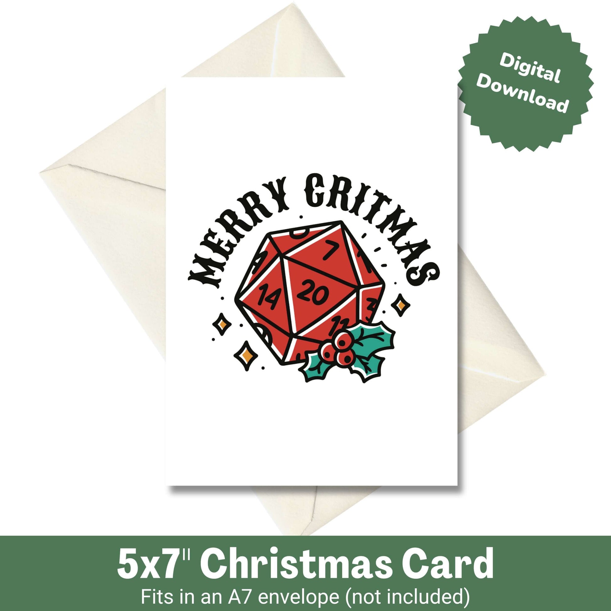 Merry Critmas Greeting Card - Digital Download