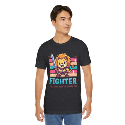 DnD Fighter Shirt - D&D Kawaii Class T-shirt Color: Baby Blue Size: S