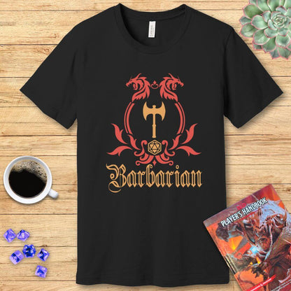 D&D Barbarian Class Emblem T-shirt Color: Black Size: S