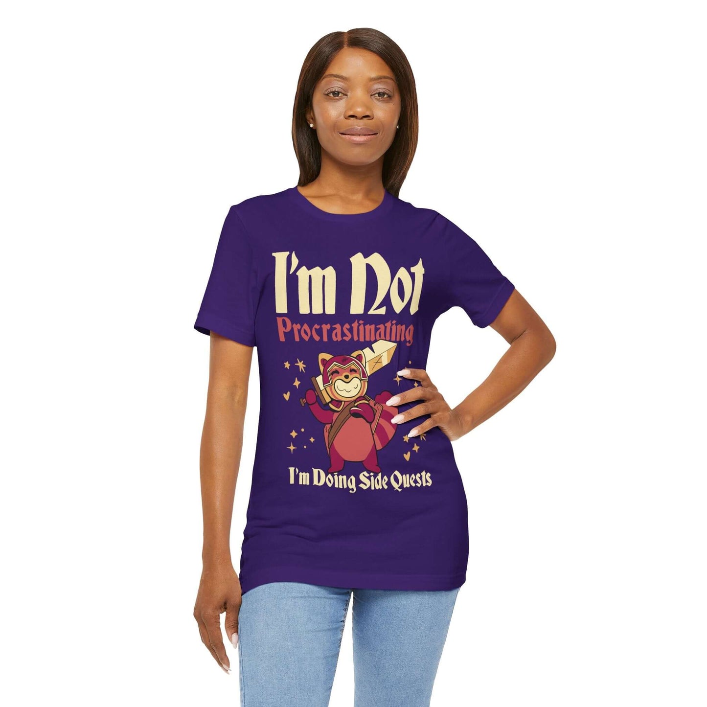 Funny DND Shirt - I'm Not Procrastinating I'm Doing Side Quests Color: Black Size: S