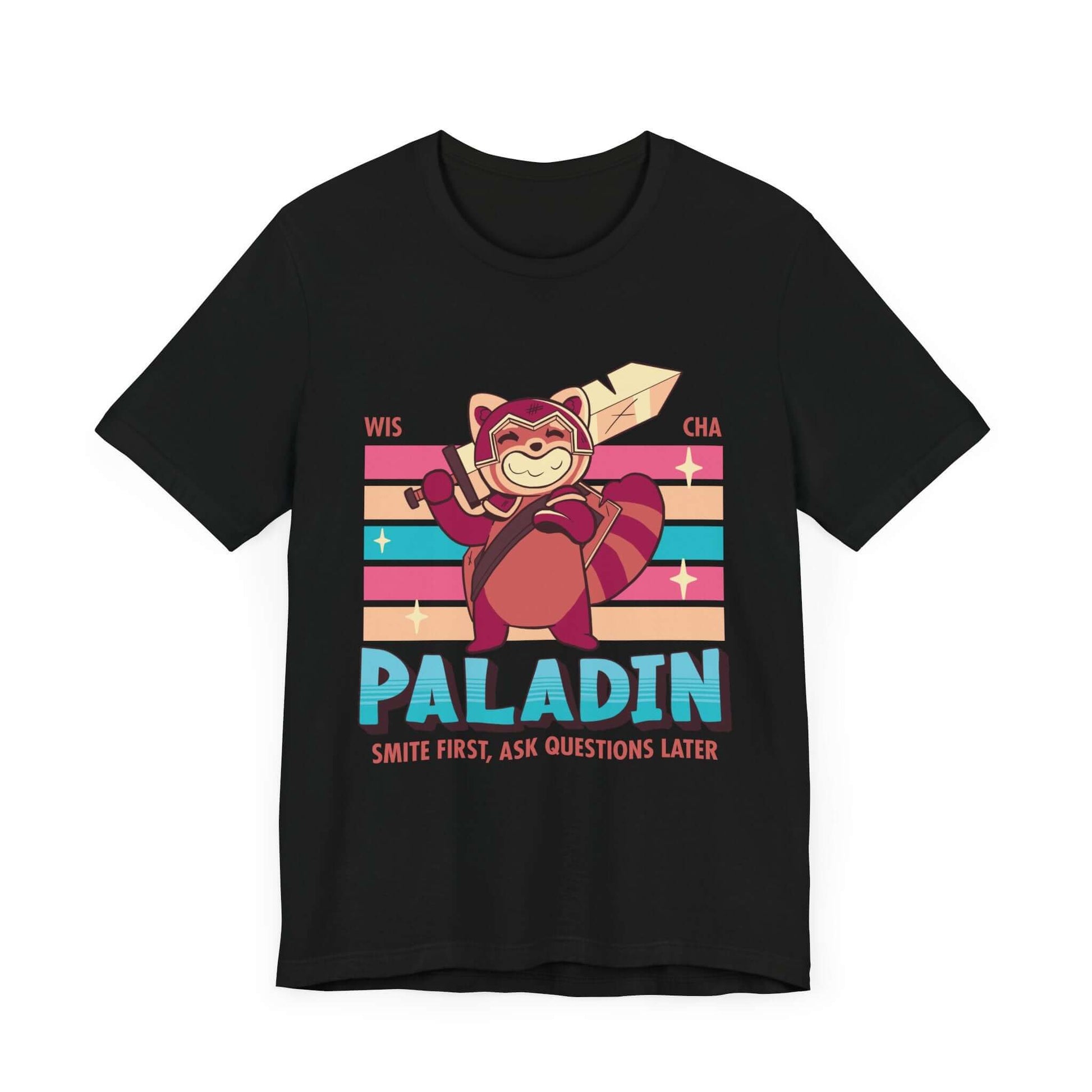 DnD Paladin Shirt - D&D Kawaii Class T-shirt Color: Black Size: S