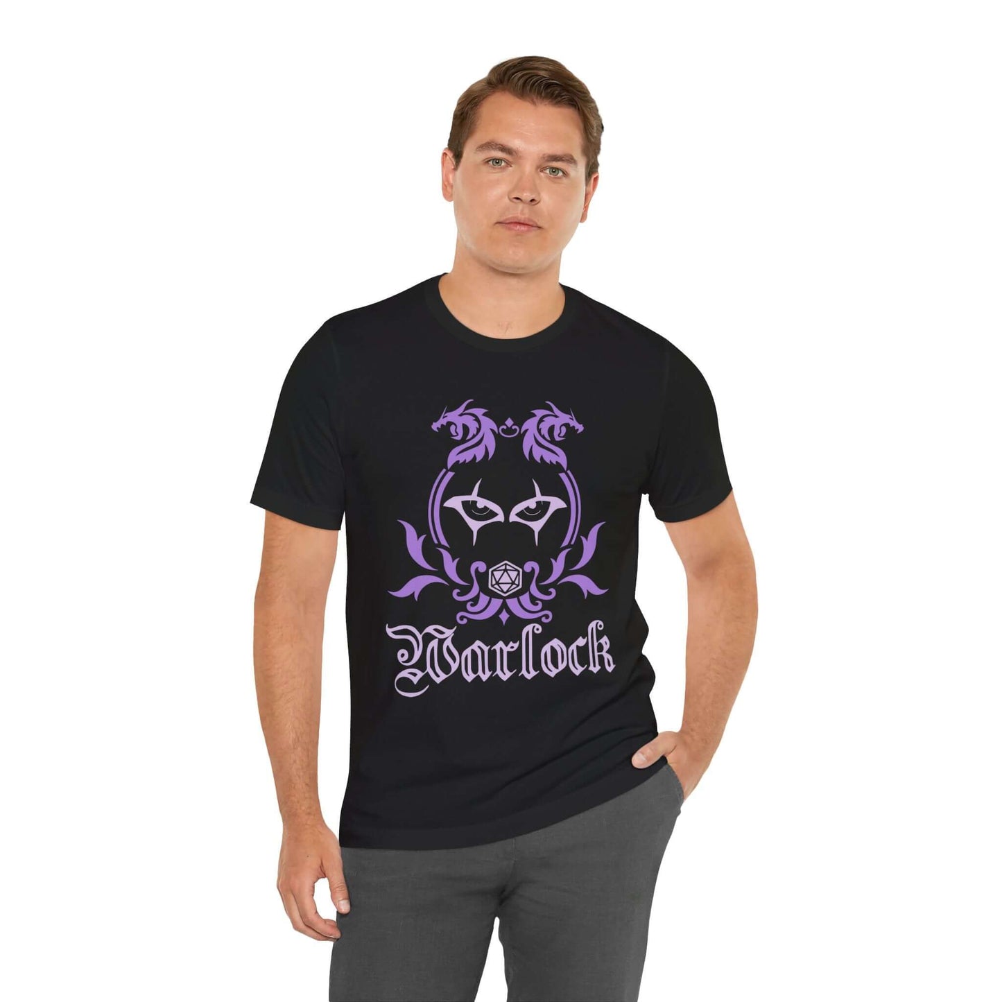 D&D Warlock Class Emblem T-Shirt Color: Black Size: S