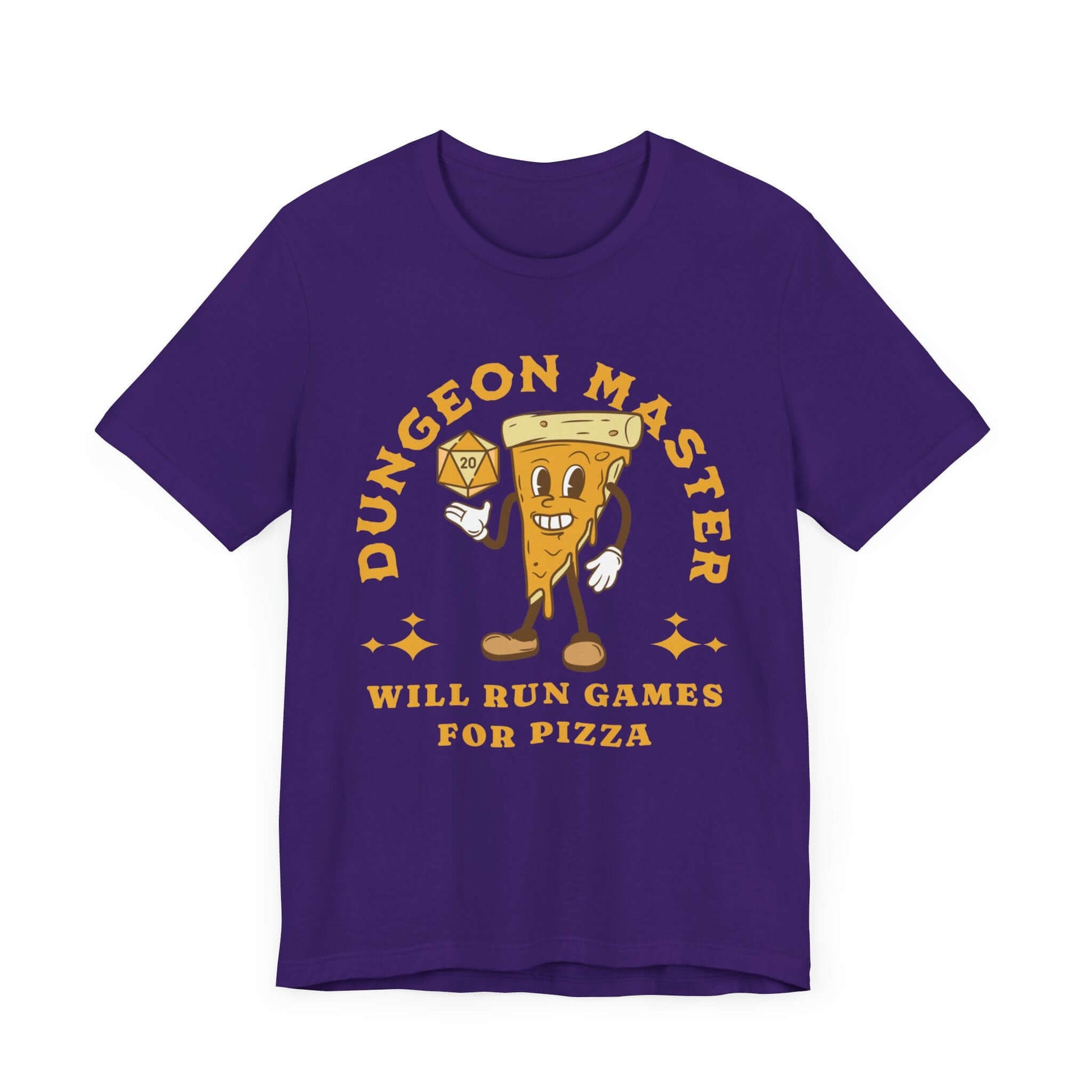 D&D Dungeon Master for Pizza T-Shirt Color: Team Purple Size: S