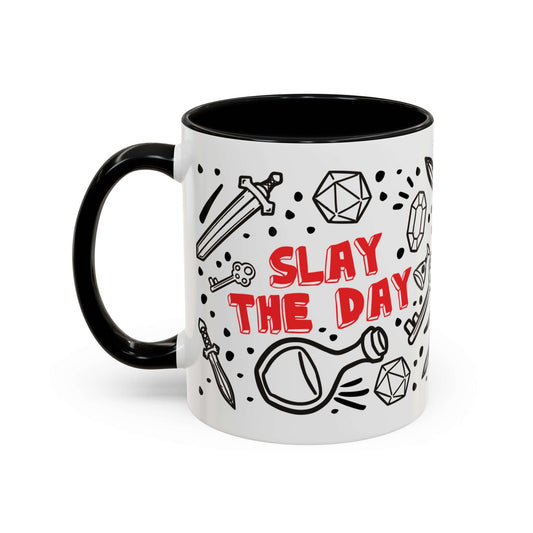 D&D Slay The Day Mug Size: 11oz Color: Black