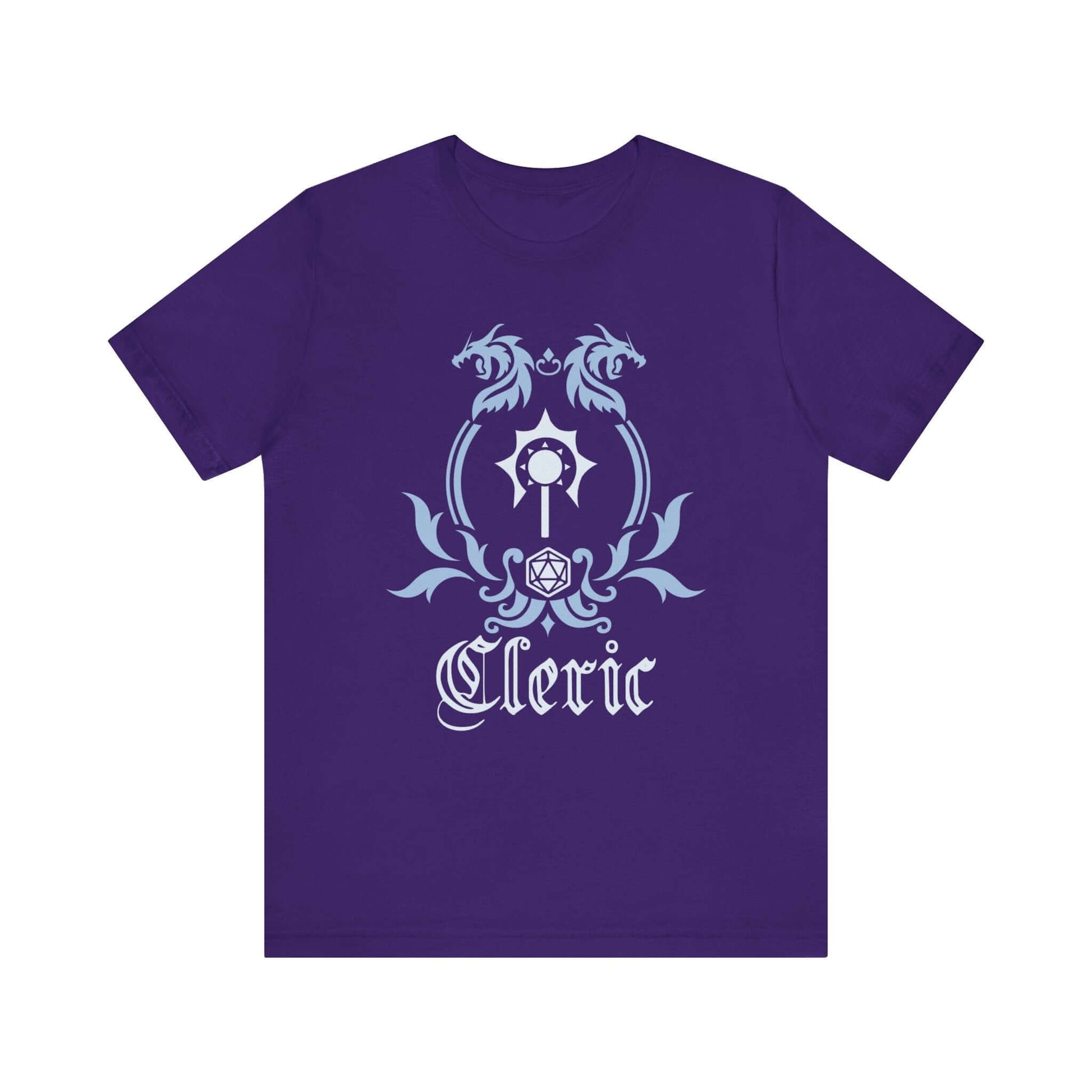 D&D Cleric Class Emblem T-Shirt Color: Team Purple Size: S