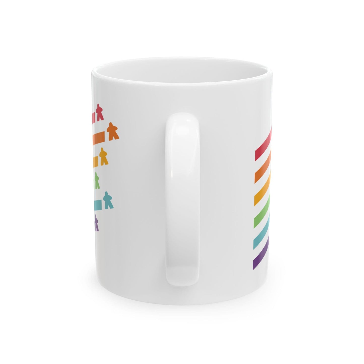 Board Game Meeple Rainbow Mug