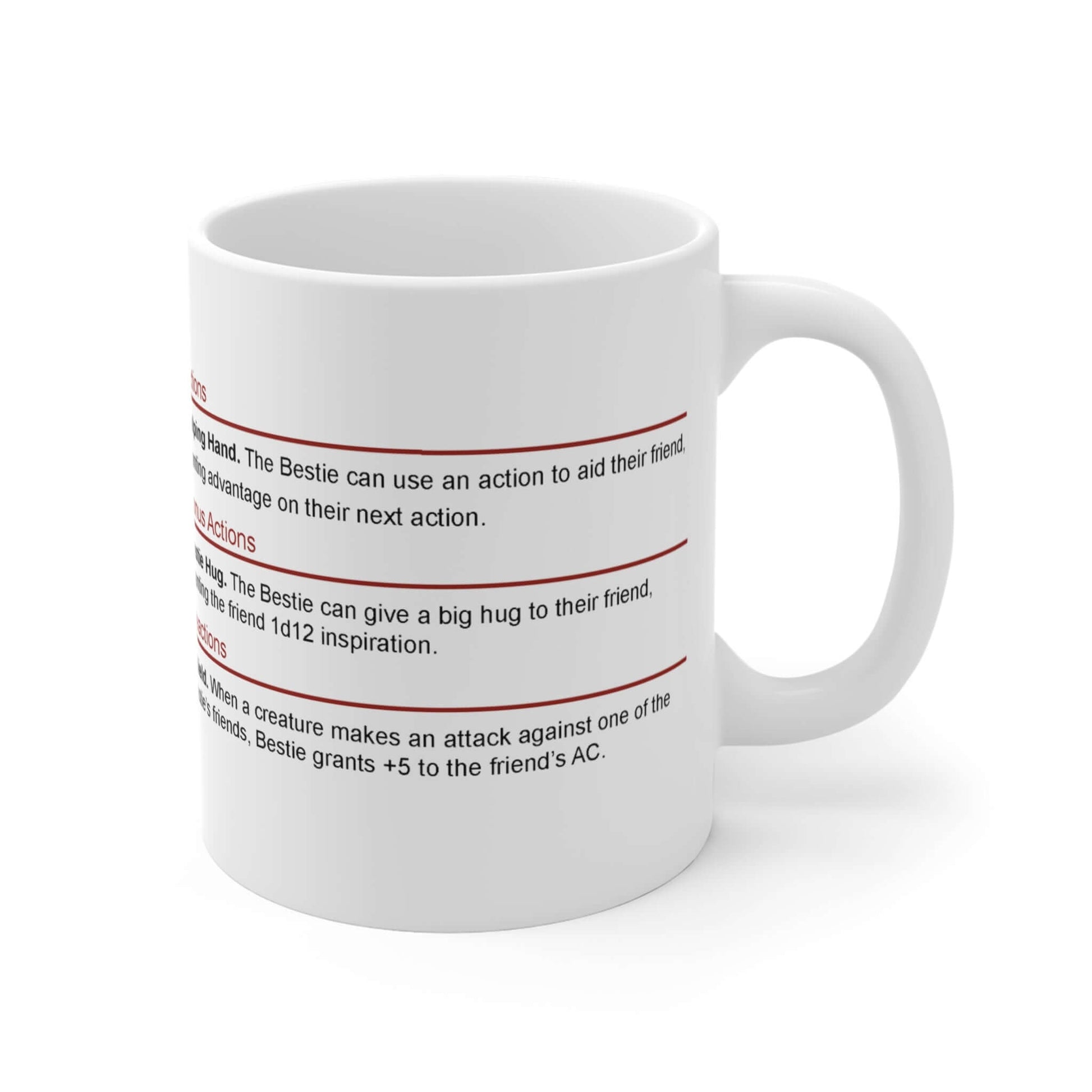 DnD Bestie Stat Block Mug Size: 11oz