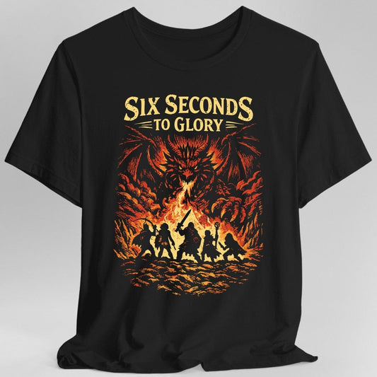 Printify T-Shirt Black / S 6 Seconds To Glory T-Shirt