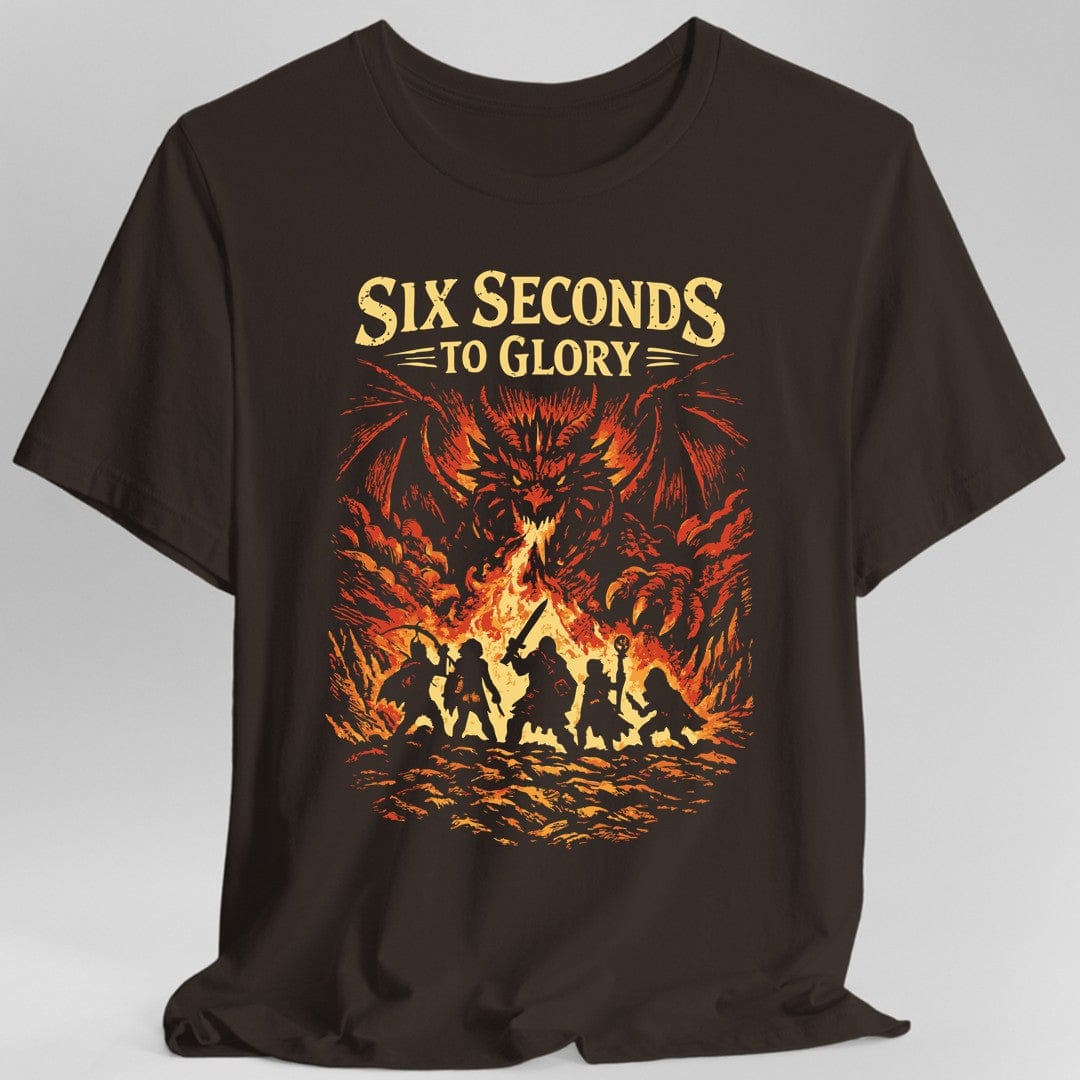 Printify T-Shirt Dark Chocolate / S 6 Seconds To Glory T-Shirt