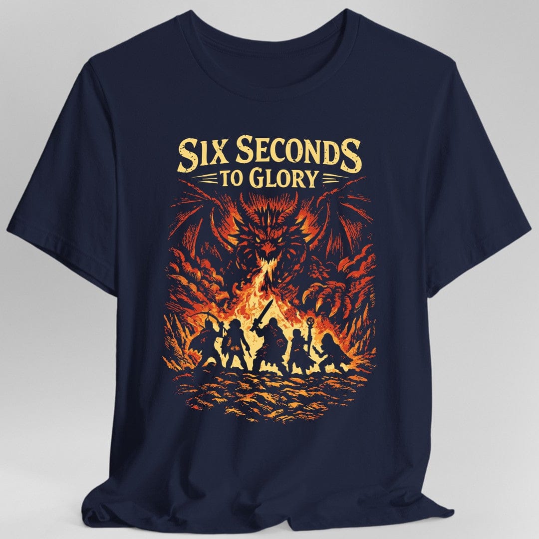 Printify T-Shirt Navy / S 6 Seconds To Glory T-Shirt