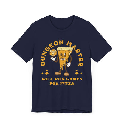 D&D Dungeon Master for Pizza T-Shirt Color: Navy Size: S