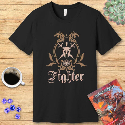 D&D Fighter Class Emblem T-Shirt Color: Black Size: S