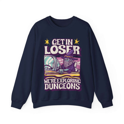 D&D Get In Loser Sweatshirt Size: S Color: Navy