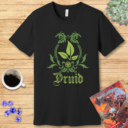 D&D Druid Class Emblem T-Shirt Color: Black Size: S