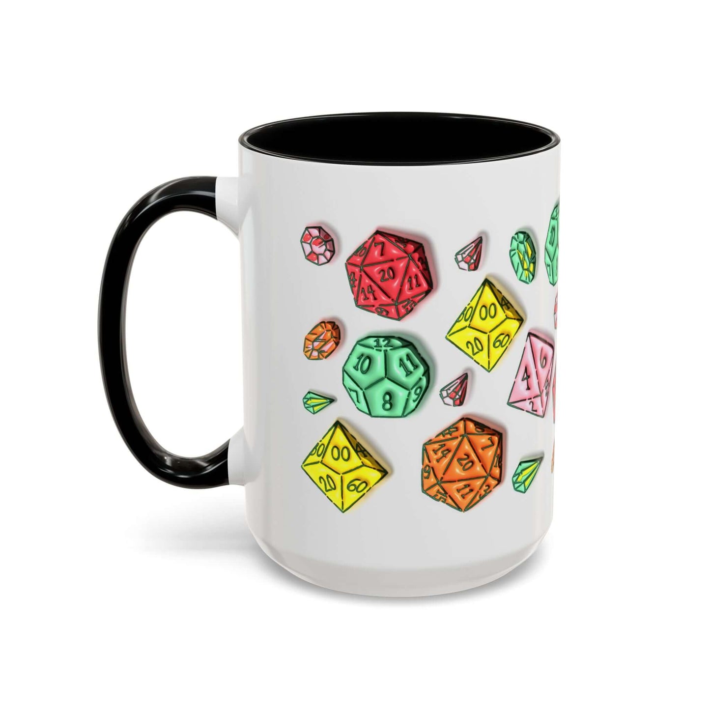 D&D Faux 3D Dice Mug Size: 15oz Color: Black