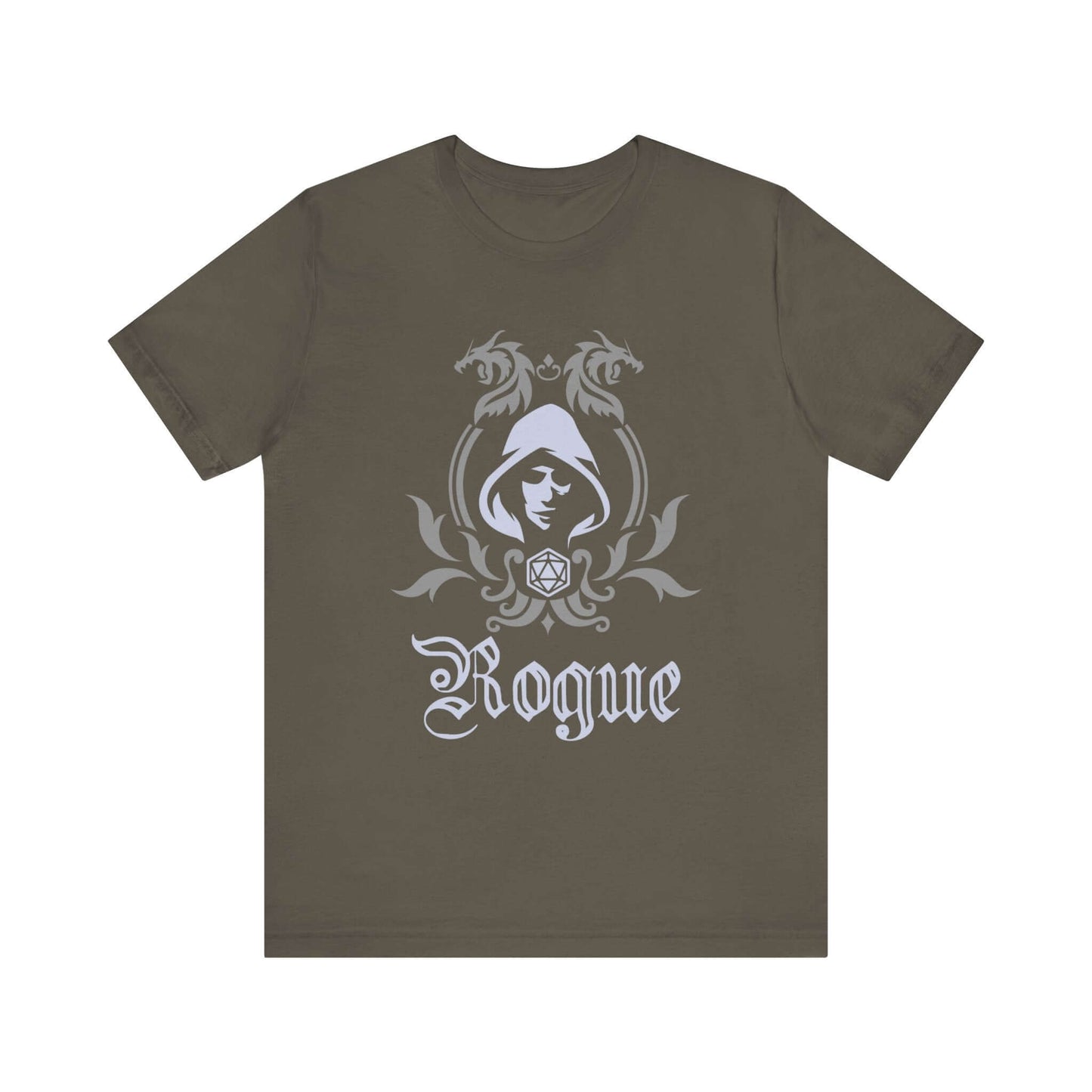 D&D Rogue Class Emblem T-Shirt Color: Army Size: S