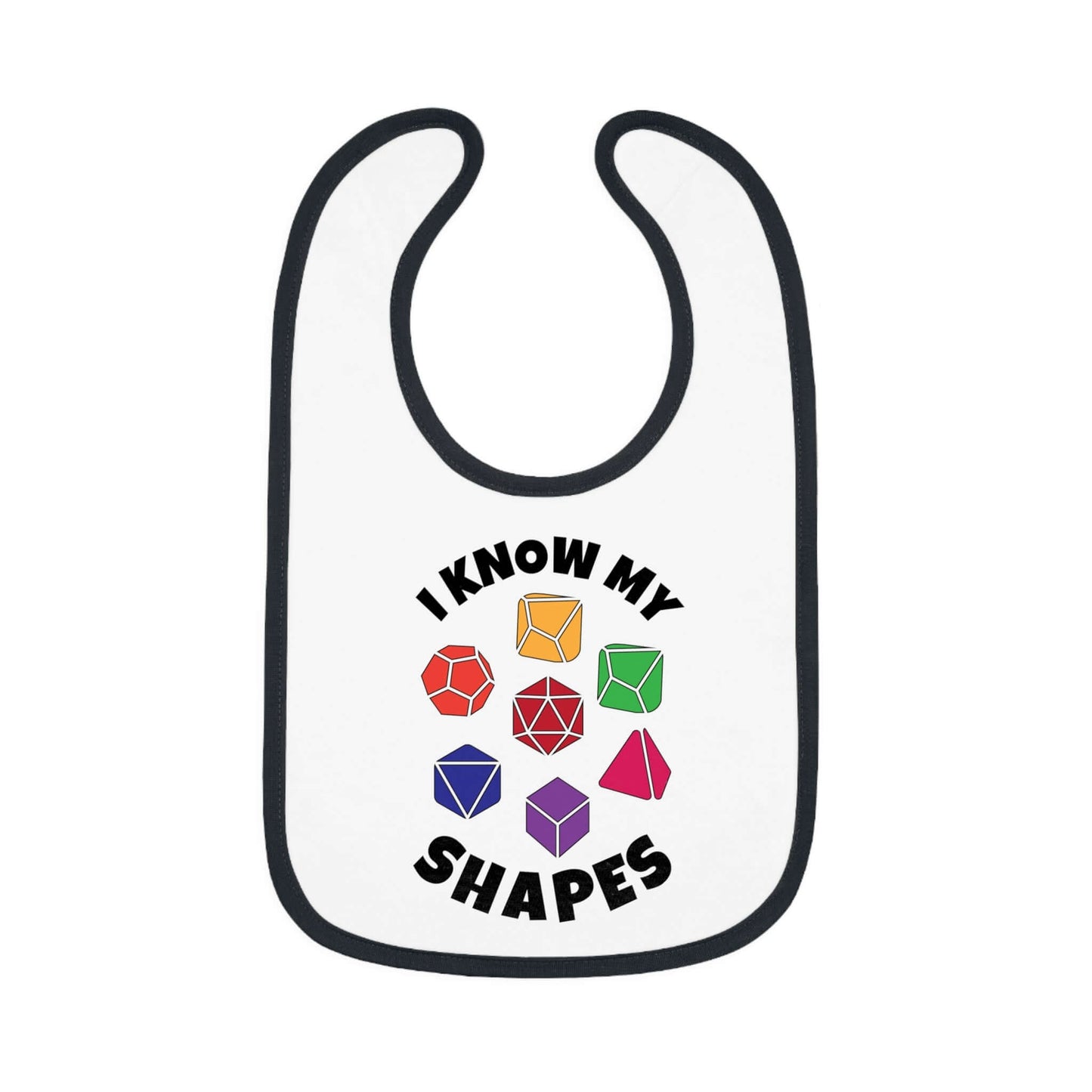 New DnD Baby Bib I know My Shapes Color: White/Black Size: One size