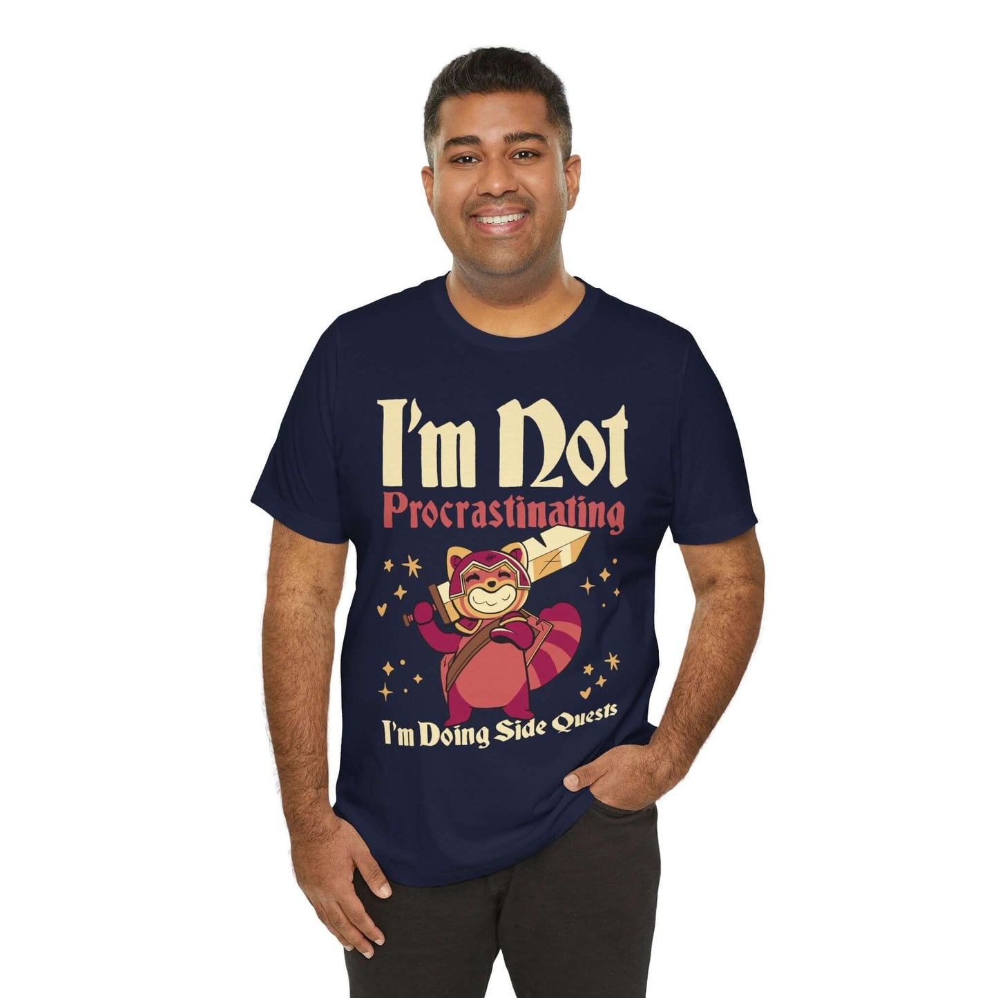 Funny DND Shirt - I'm Not Procrastinating I'm Doing Side Quests Color: Black Size: S