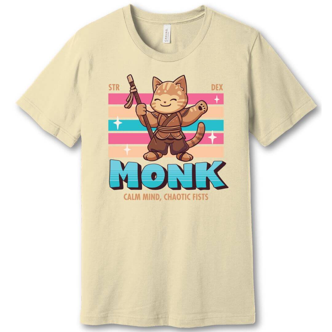 DnD Monk Shirt - D&D Kawaii Class T-shirt