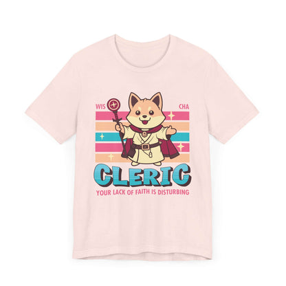 DnD Cleric Shirt - D&D Kawaii Class T-shirt Color: Soft Pink Size: S