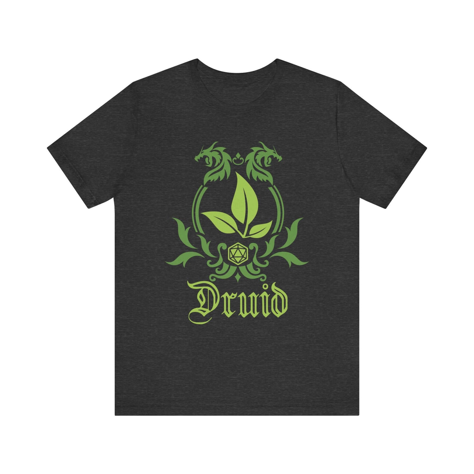 D&D Druid Class Emblem T-Shirt Color: Dark Grey Heather Size: S