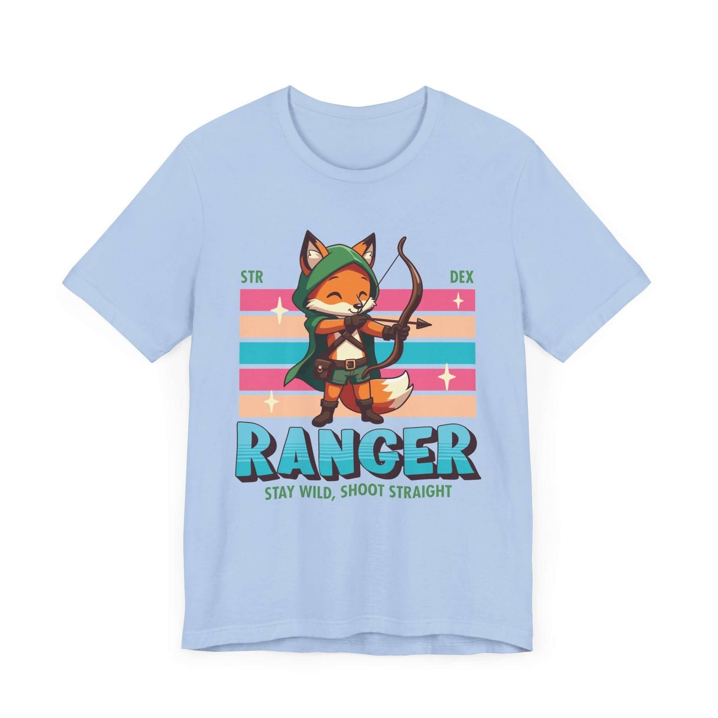 DnD Ranger Shirt - D&D Kawaii Class T-shirt Color: Baby Blue Size: S