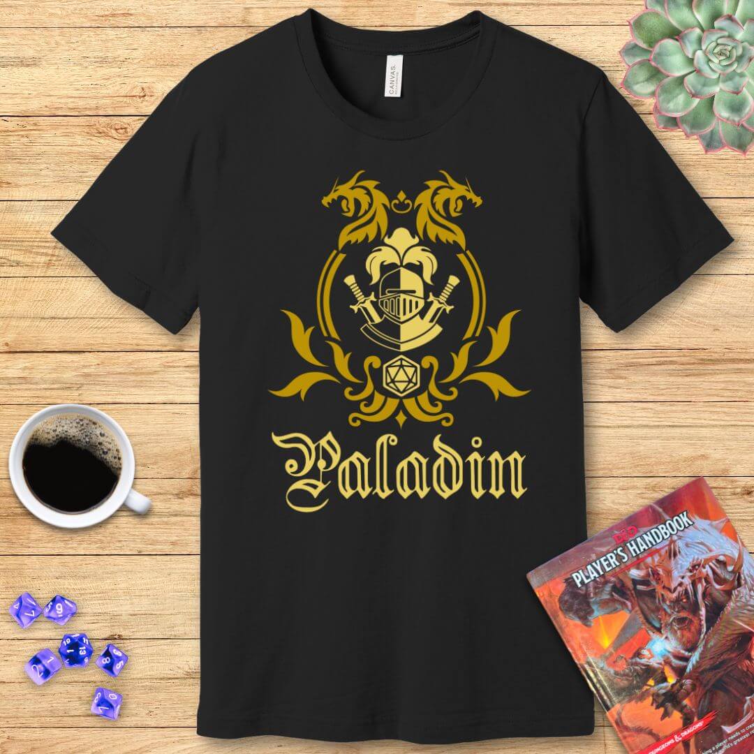 D&D Paladin Class Emblem T-Shirt Color: Army Size: S