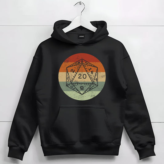 DnD D20 Retro Sunset Hoodie