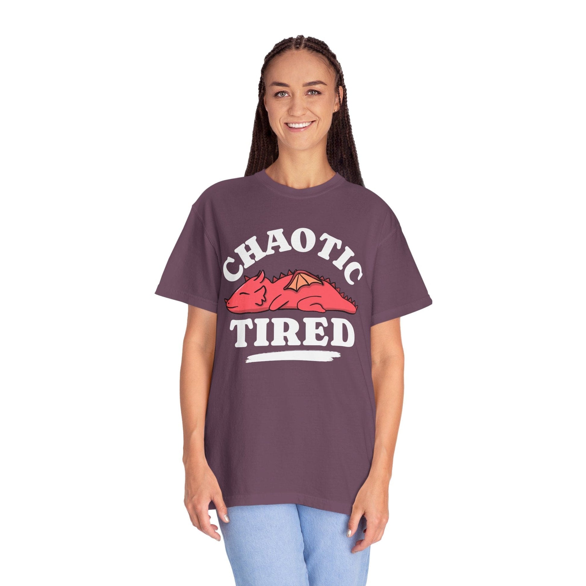 Printify T-Shirt Alignment: Chaotic Tired T-shirt - Comfort Colors