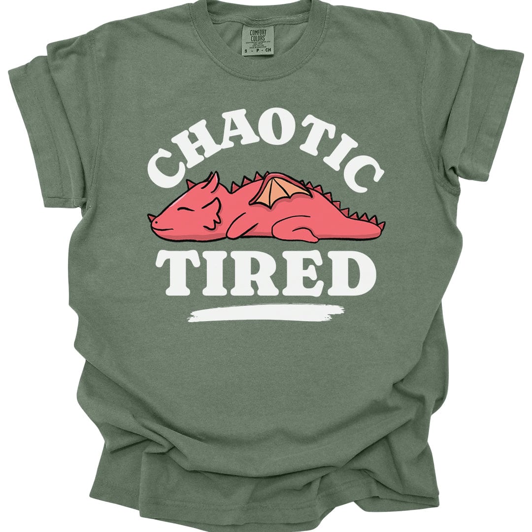Printify T-Shirt Moss / S Alignment: Chaotic Tired T-shirt - Comfort Colors