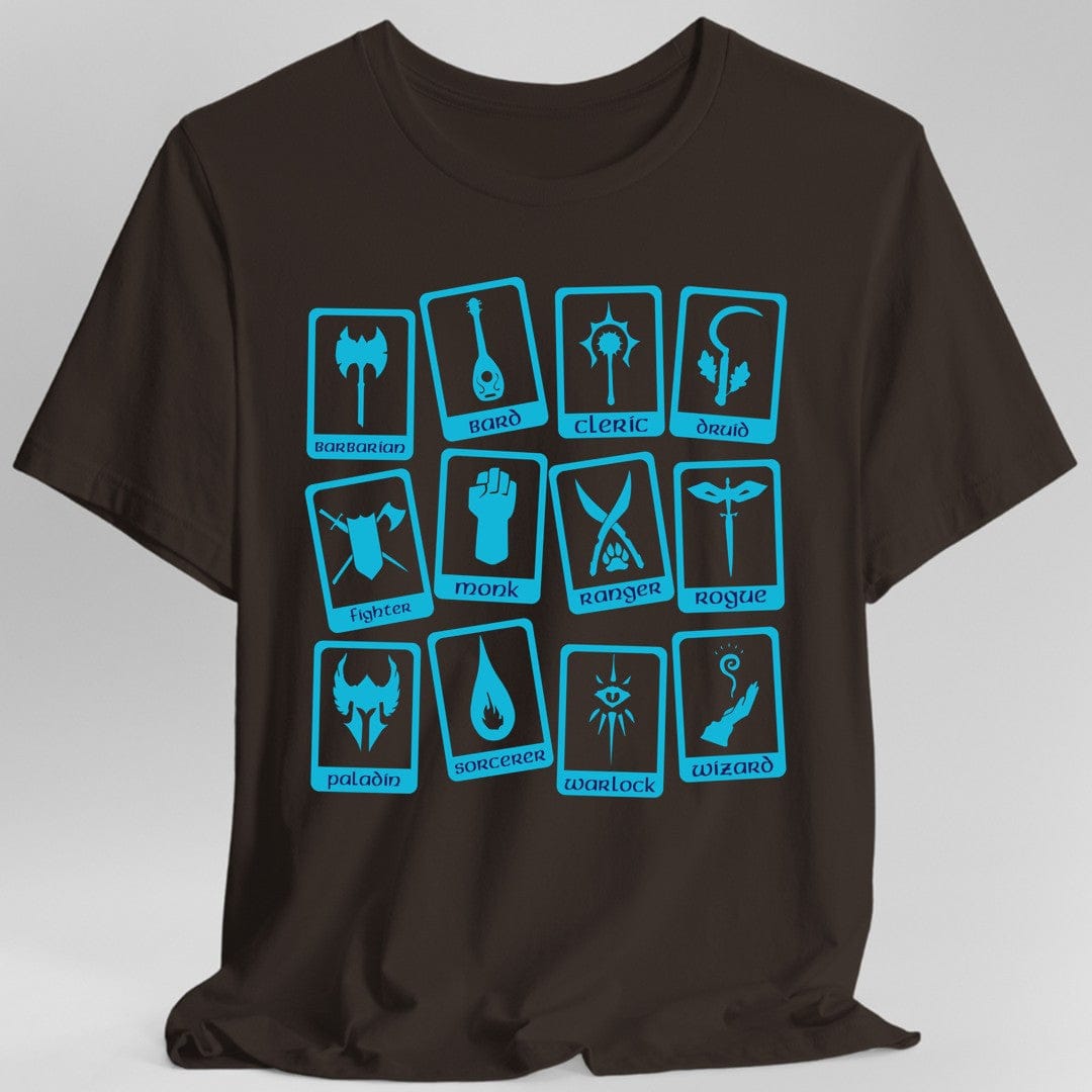 Printify T-Shirt Dark Chocolate / S All DnD Classes T-Shirt
