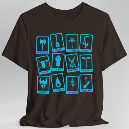 Printify T-Shirt Dark Chocolate / S All DnD Classes T-Shirt