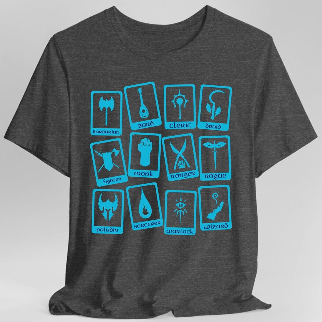 Printify T-Shirt Dark Heather / S All DnD Classes T-Shirt