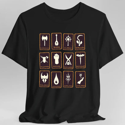 Printify T-Shirt Black / S All DnD Classes Tarot T-Shirt