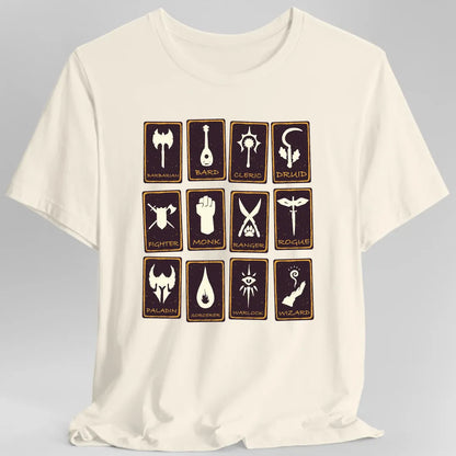 Printify T-Shirt Natural / S All DnD Classes Tarot T-Shirt