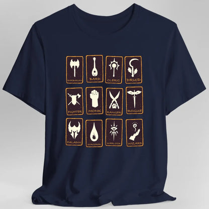 Printify T-Shirt Navy / S All DnD Classes Tarot T-Shirt