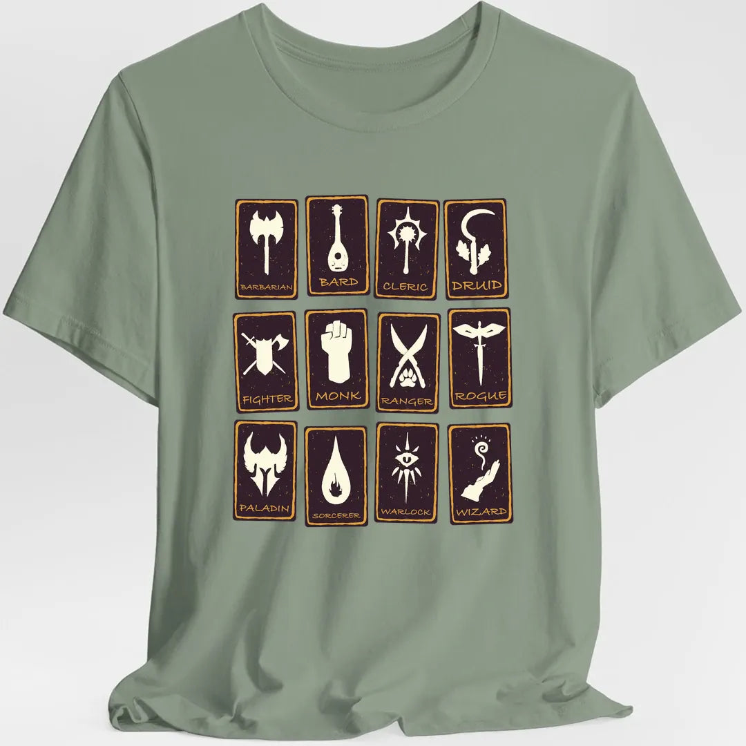Printify T-Shirt Sage / S All DnD Classes Tarot T-Shirt