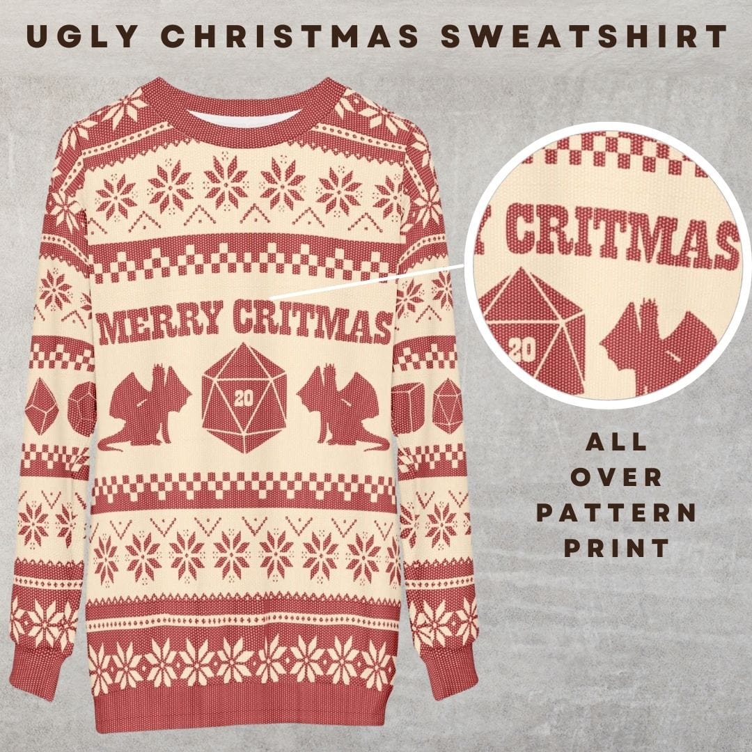 D&D Ugly Christmas Sweater Sweatshirt All Over Prints