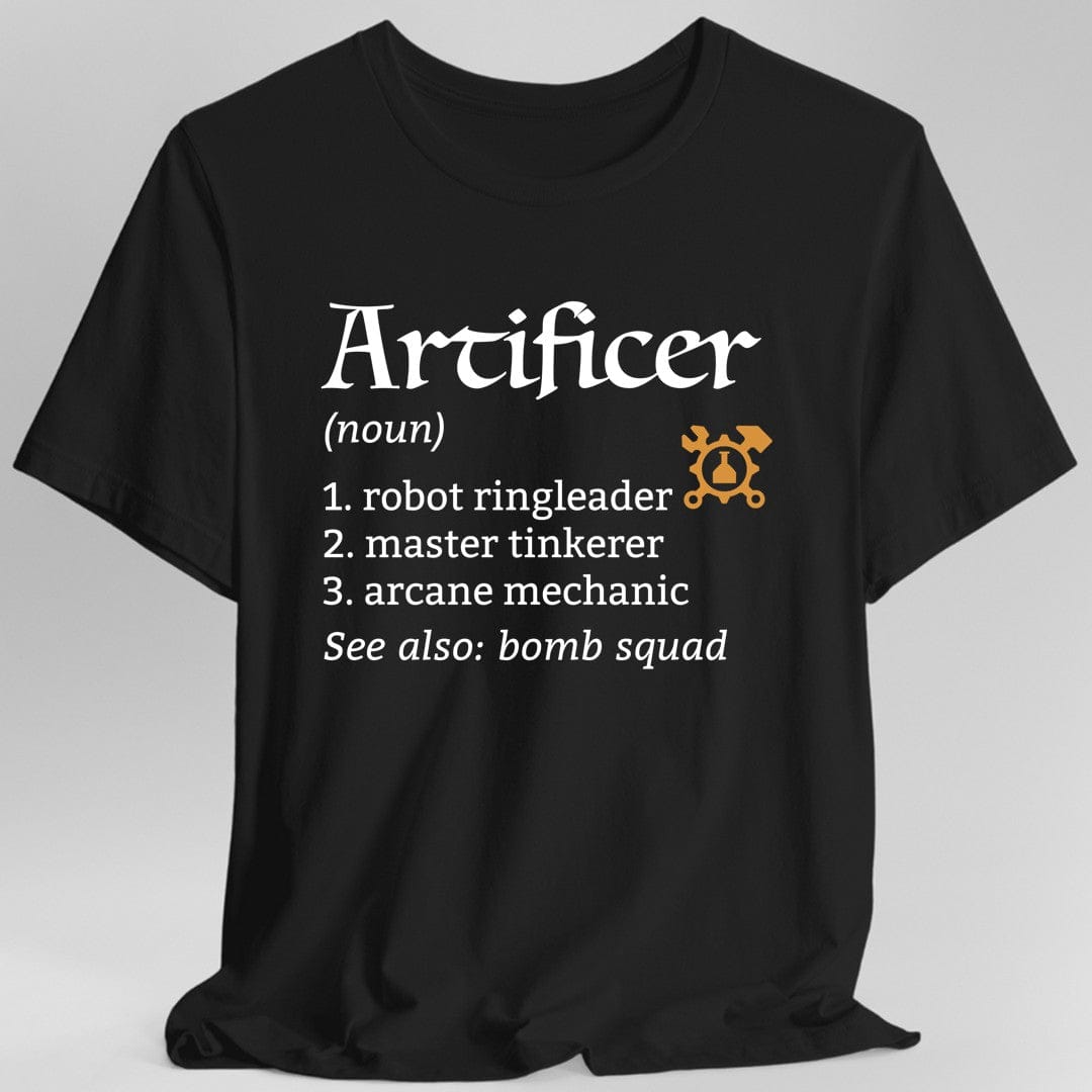 Printify T-Shirt Black / S Artificer Class Definition D&D T-Shirt