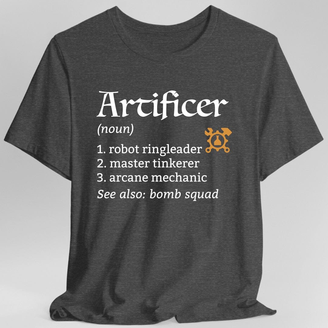 Printify T-Shirt Dark Heather / S Artificer Class Definition D&D T-Shirt